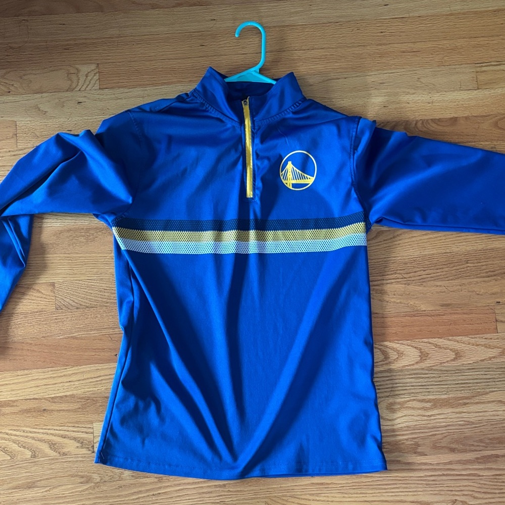 Warriors NBA Royal Blue Pullover with Yellow Trim